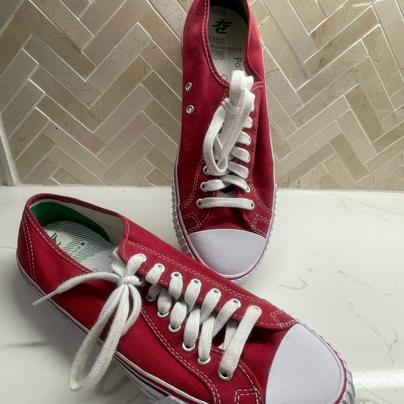 PF Flyers Blue Center Low Top Sneakers Canvas Tennis Shoes~Unisex M-13 or W-14.5 - Picture 1 of 12